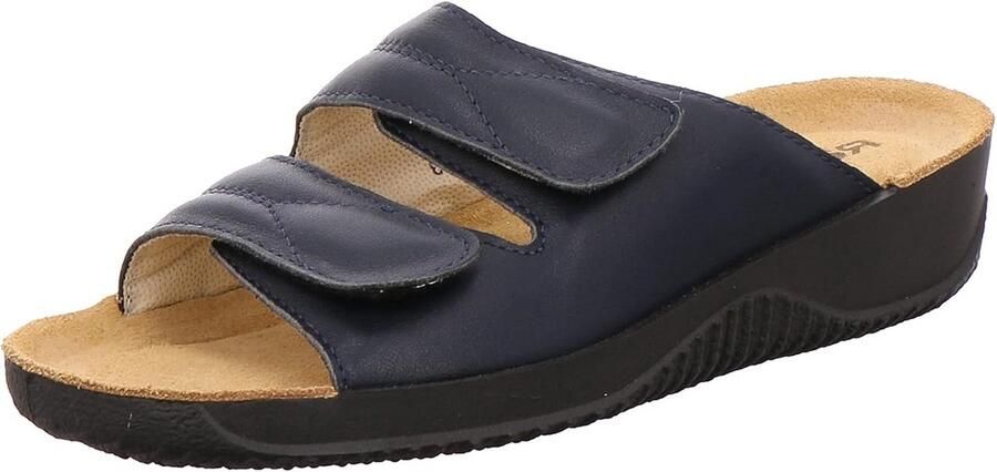 Comfortabele Damessandalen met Zachte Sleehak en Leren Voetbed