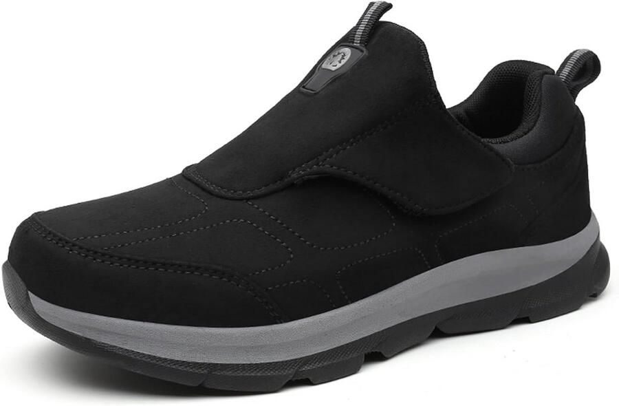 Comfortabele Diabetische Herenschoenen met Klittenband Antislip Wandelschoenen voor Senioren