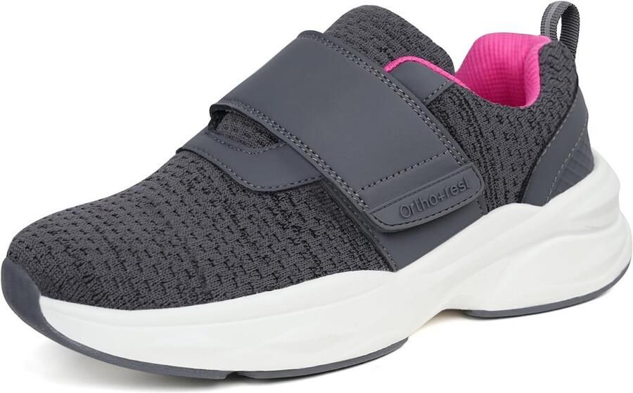 Comfortabele Diabetische Wandelschoenen voor Dames met Verstelbare Sluiting voor Gezwollen Voeten