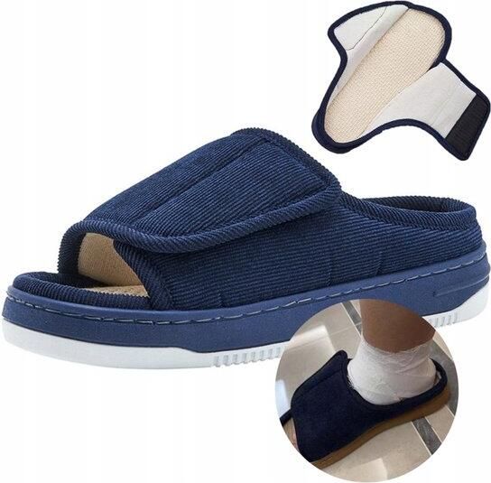 Comfortabele Diabetische Wandelschoenen voor Heren Antislip Verstelbaar