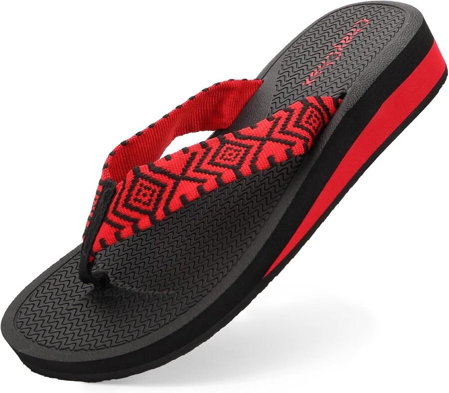 Comfortabele Dikke Hak Teenslippers voor Dames Lichtgewicht Zomersandalen