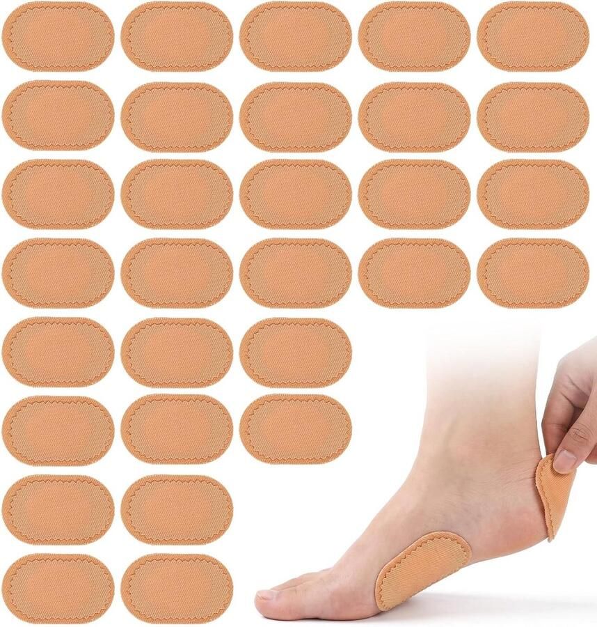 Comfortabele drukbeschermingsringen voor eelt pleisters van katoen voor voeten 30 stuks in geel voor sneakers en hoge hakken