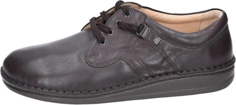 Comfortabele Zwarte Leren Schoenen voor Brede Voeten Diabetes en Artrose Geschikt