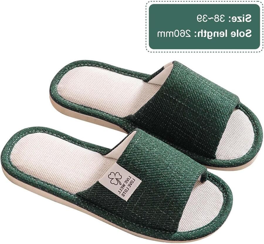 Comfortabele en ade de slippers voor en van katoen en linnen wasbare antislip binnenslippers voor thuis hotel en spa in de lente en zomer
