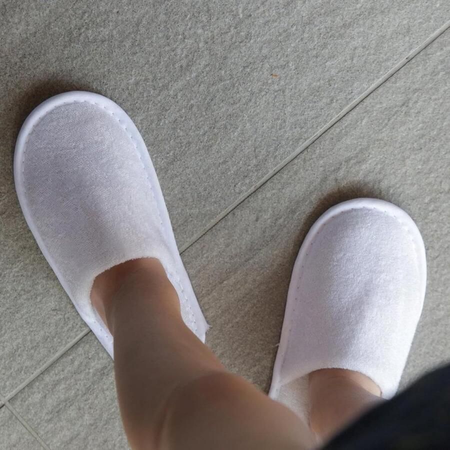 Comfortabele en Antislip Hotel Slippers voor Spa en Hotel Gasten Unisex Ideaal voor Thuis en Reizen Luxe Terry Stof