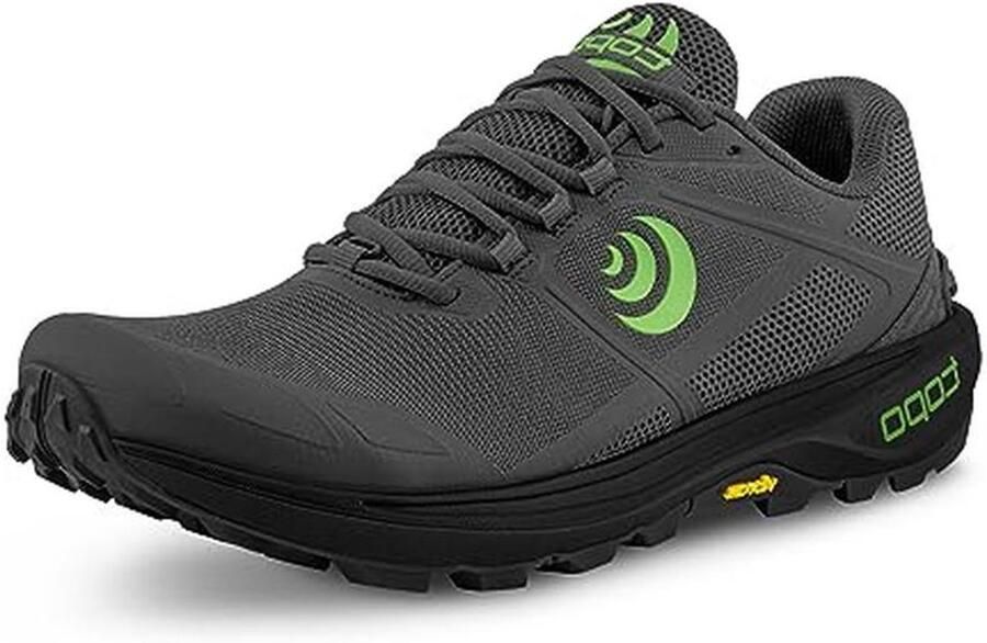 Comfortabele en duurzame trail loopschoenen met 3 mm drop voor heren Donkergrijs Groen
