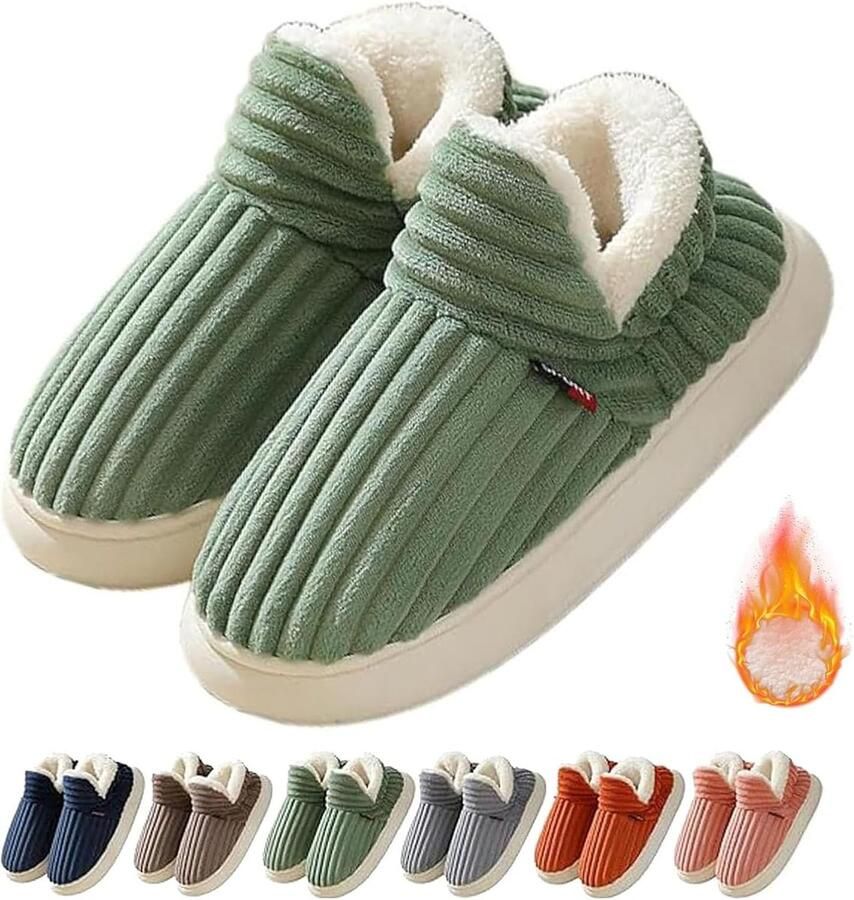 JOMIX Elegante winterpantoffels voor dames van suède met zachte vacht JOMIX Elegante winterpantoffels voor dames van suède met zachte vacht