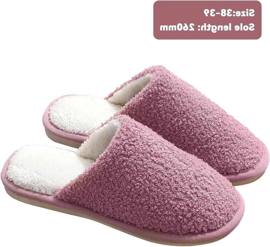 Comfortabele en lichte slippers voor en Antislip pluche wasbaar ideaal voor binnengebruik in de herfst en winter perfect voor thuis hotel of spa