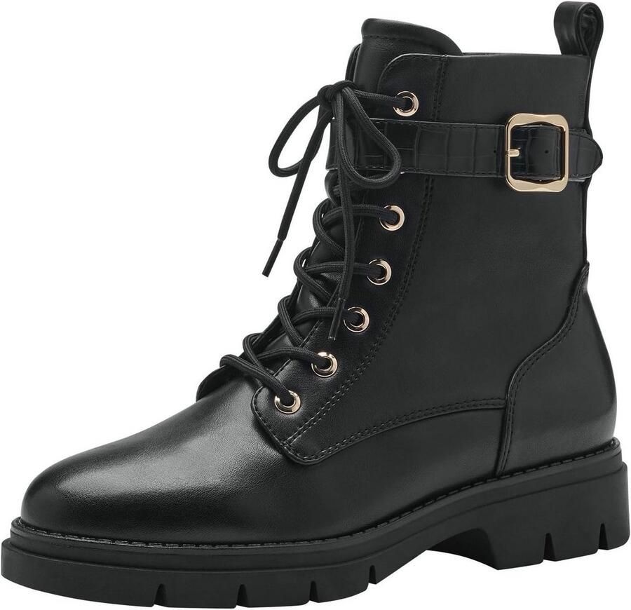 Comfortabele en Stijlvolle Enkellaarsjes met Veter- en Ritssluiting