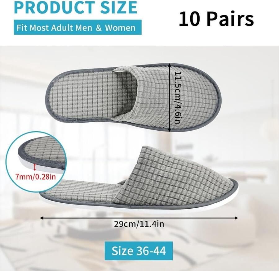 Comfortabele en stijlvolle slippers voor gasten Perfect voor thuis en op vakantie
