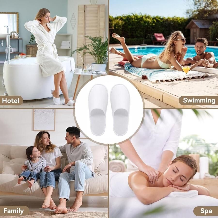 Comfortabele en Zachte Unisex Hotel Slippers Antislip Ideaal voor Thuis Reizen en Badkamer Paar