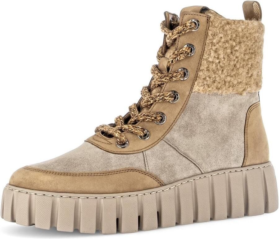 Comfortabele Enkellaarzen met Veters voor Dames Extra Breedte