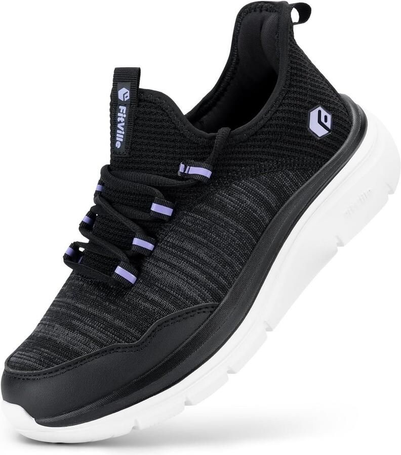 Comfortabele Extra Brede Wandelschoenen Dames Lichtgewicht Instapper Sneakers