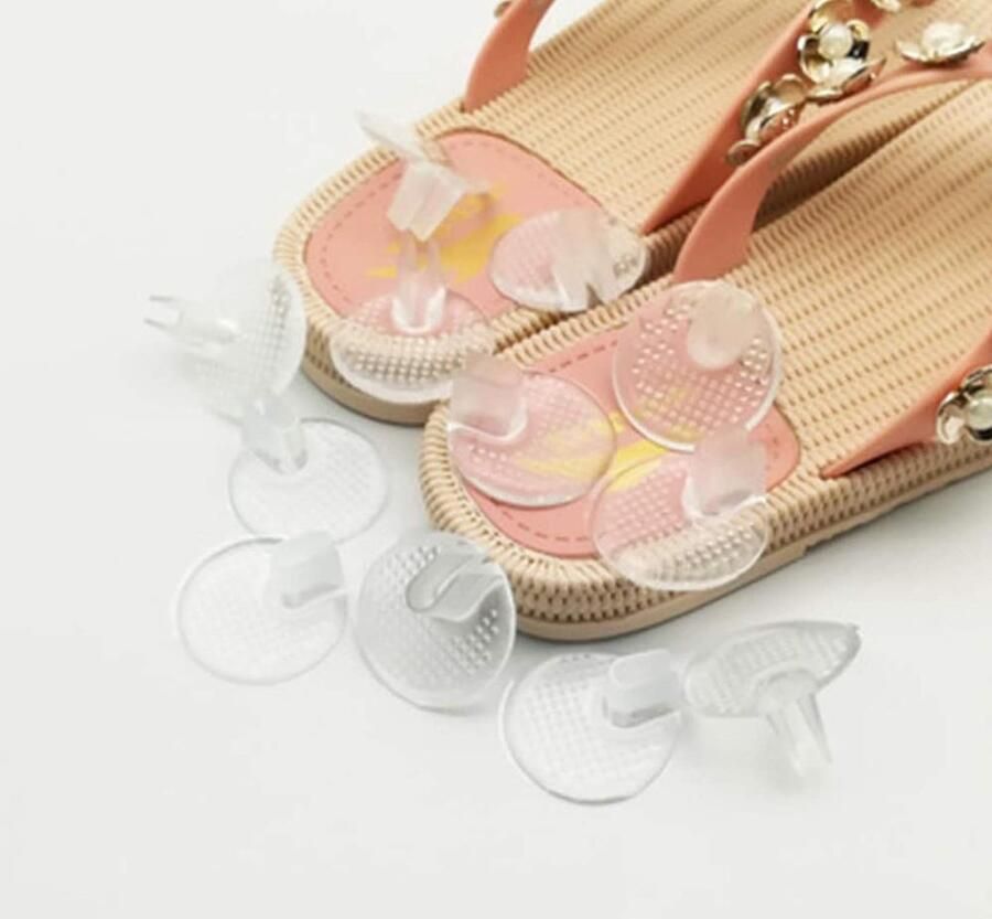 Comfortabele Teenvork Sandalen met Siliconen Kussentjes 8 Paar Flip Flops voor Ondersteuning en Verlichting van Voetpijn