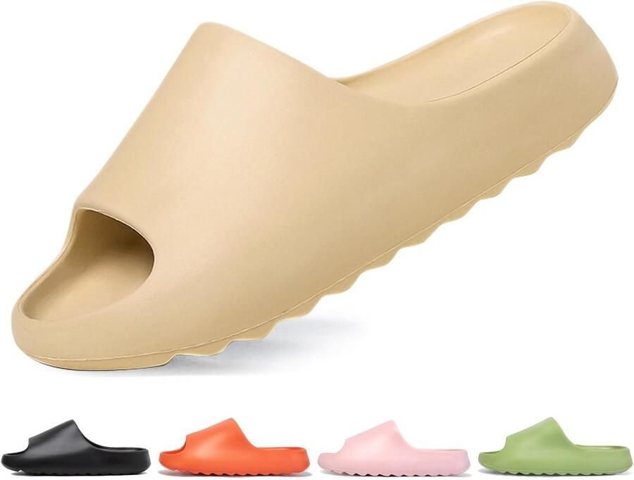 Comfortabele Foam Badslippers en Cloud Slides Unisex voor Huis en Strand