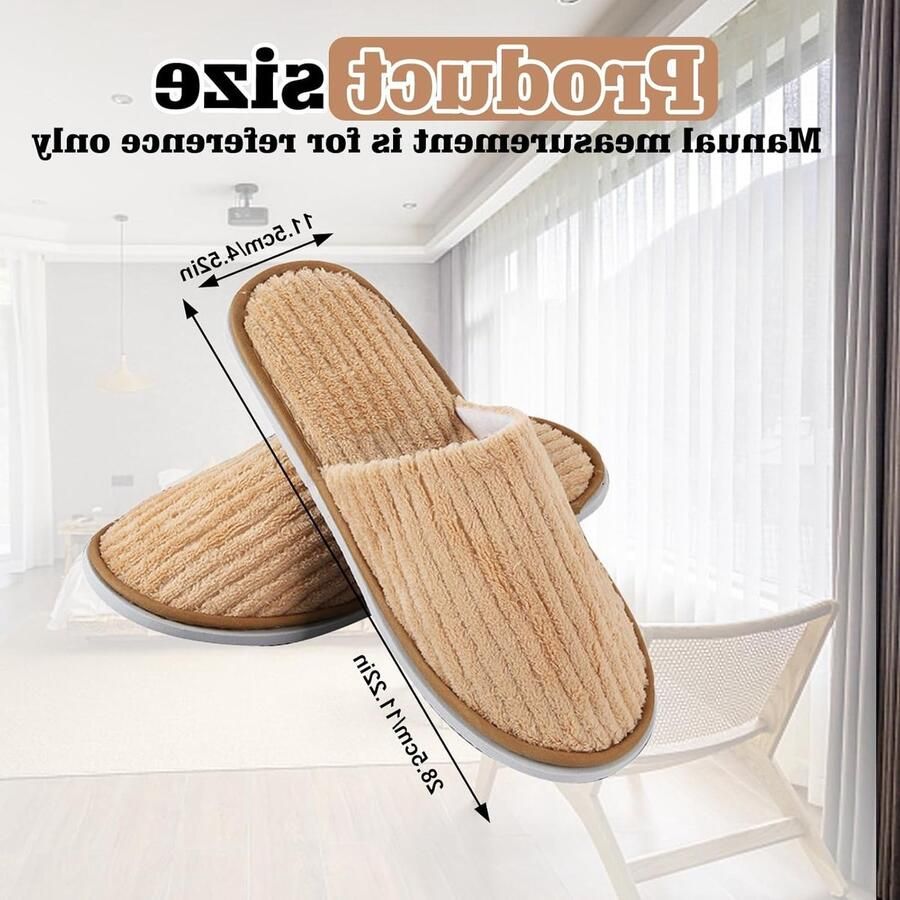 Comfortabele Gastenslippers van Terry Cloth Wegwerpbaar en Wasbaar Ideaal voor Thuis Hotel en Reizen Antislip en Universele x