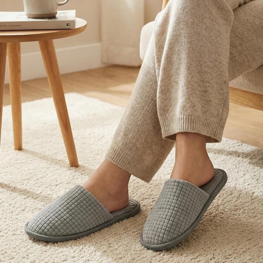 Comfortabele Gastenslippers voor Hotel en Thuis Fleece Reisschoenen Antislip Unisex Zachte Polaire Schoenen One Size Perfect voor Spa en Reis