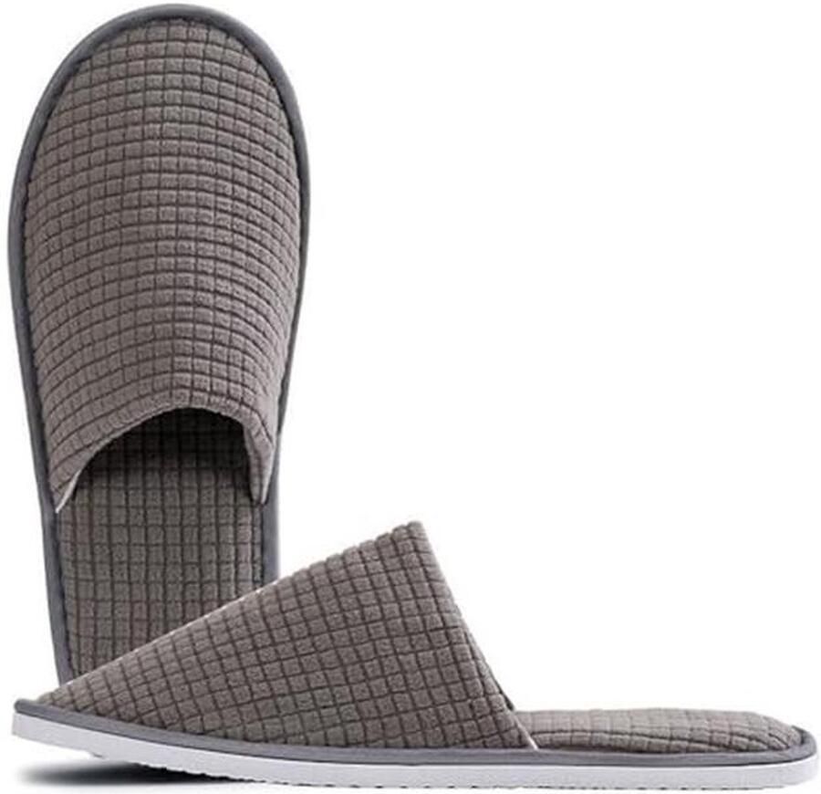 Comfortabele Gastenslippers voor Thuis en Hotel 4 Paar Een Maat Grijs