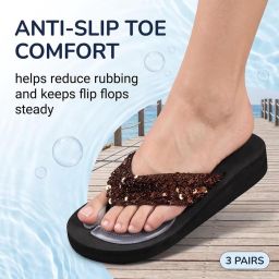 Comfortabele gel teenslippers met antislip pads bescher tegen wrijving en blaren ideaal voor warme dagen en strandactiviteiten