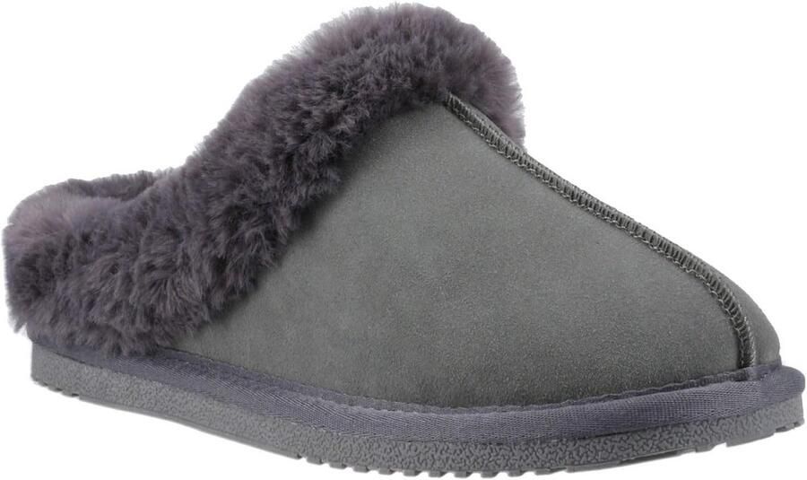 Comfortabele Dames Pantoffels Slipper Suède Met Traagschuim Voering
