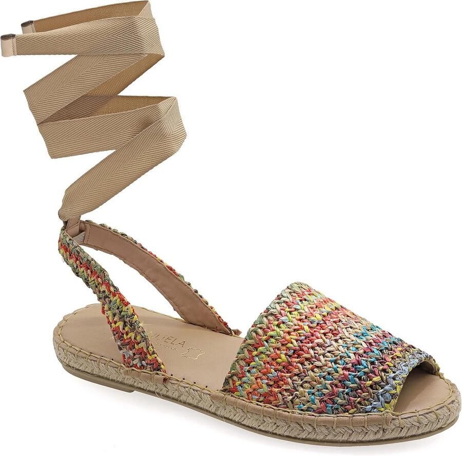 Comfortabele Handgemaakte Lederen Espadrilles Dames Platte Zool Zomer Schoenen