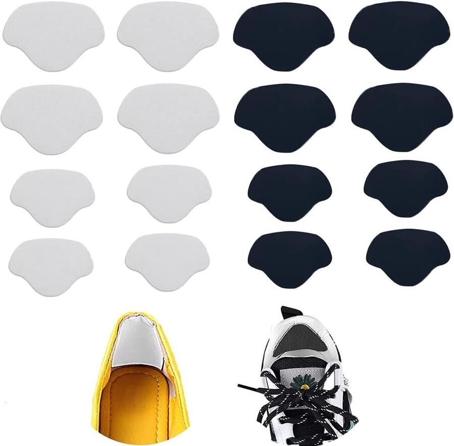 Comfortabele Heel Pads voor Sneakers en Hakken 8 Paar Kussens voor Bescherming en Ondersteuning Zwart en Wit