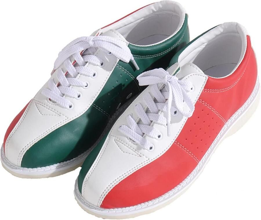 Comfortabele Heren Bowlingschoenen Antislip Lichte Sneakers van Leer