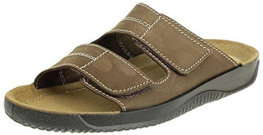 Comfortabele heren instappers met klittenbandsluitingen