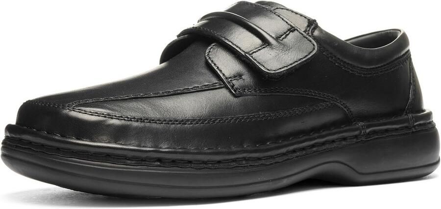 Comfortabele Heren Instapschoenen Blauw Suède met Klittenband & Losse Zool