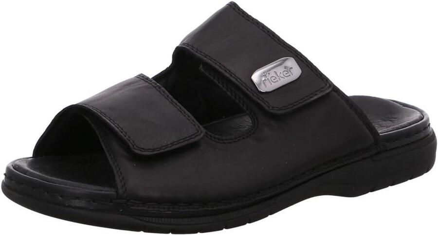 Comfortabele Heren Instapslippers Leer met Klittenband Lichte Zolen