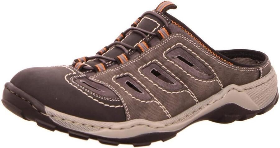 Comfortabele Heren Klompen Instapschoenen Lichtgewicht en Schokdempend Grijs Zwart