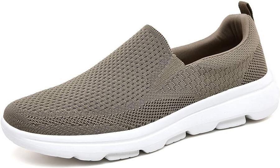 Comfortabele Heren Leren Instapschoenen Loafers Lichte Wandelsneakers