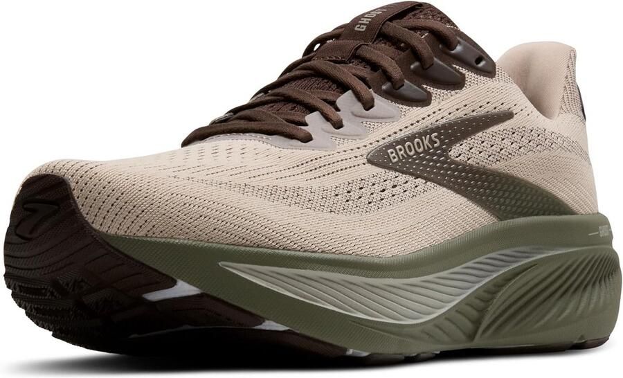 Comfortabele Heren Loopschoen voor Neutrale Pronatie Grijs Bruin Olijf