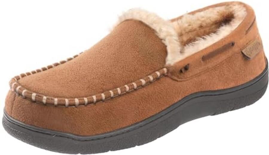 Comfortabele Heren Mocassin Pantoffels met Traagschuim en Pluche Voering