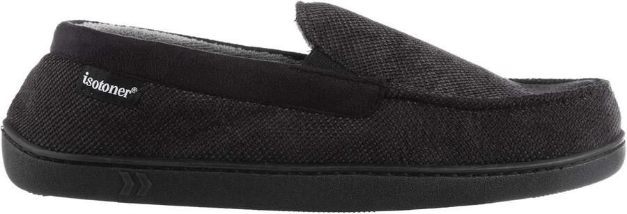 Comfortabele Heren Mocassins Binnen Buiten met Traagschuim Corduroy Zwart