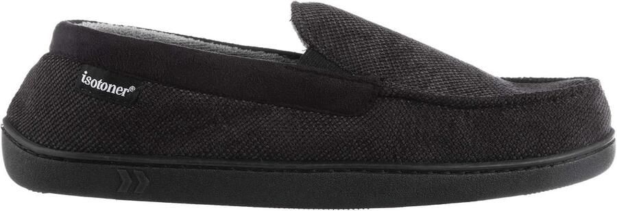 Comfortabele Heren Mocassins Binnen Buiten met Traagschuim Corduroy Zwart