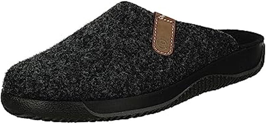 Comfortabele heren muilen van zacht vilt met antislip zool