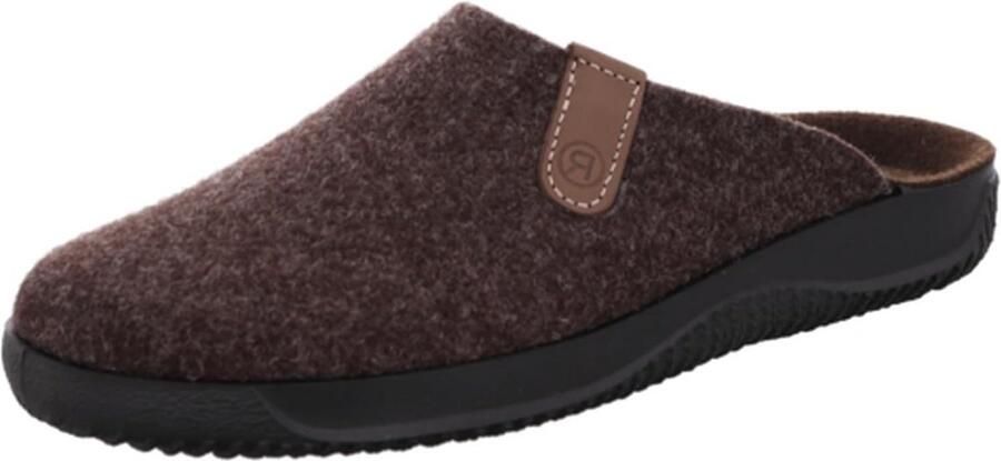 Comfortabele Heren Muiltjes Slippers van Vilt met Brede Pasvorm