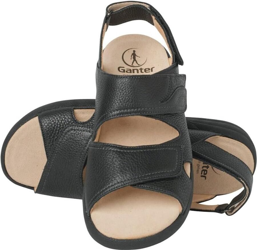 Comfortabele Heren Mules Leer Breed