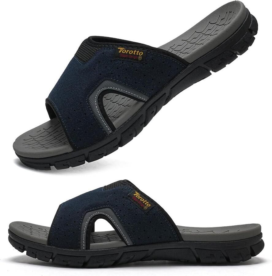 Comfortabele Heren Pantoffels en Sandalen Zomer Badschoenen Blauw