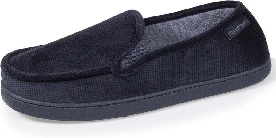 Comfortabele Heren Pantoffels Fluweel Instappers met Rubberen Zool