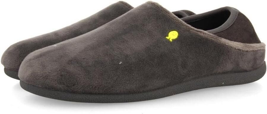 Comfortabele Heren Pantoffels Grijs Bont Warme & Ademende Slipper