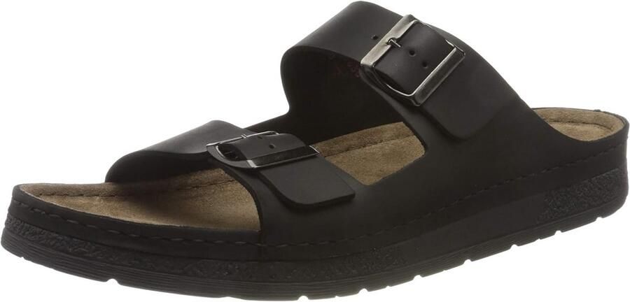 Comfortabele Heren Pantoffels met Dubbele Verstelbare Banden en Diep Voetbed