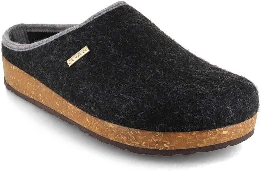 Comfortabele Heren Pantoffels met Kurkvoetbed en Vilten Clogs voor Binnen