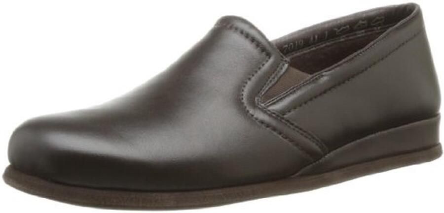 Heren pantoffels Softnappa met antislip zool en microdryvoering