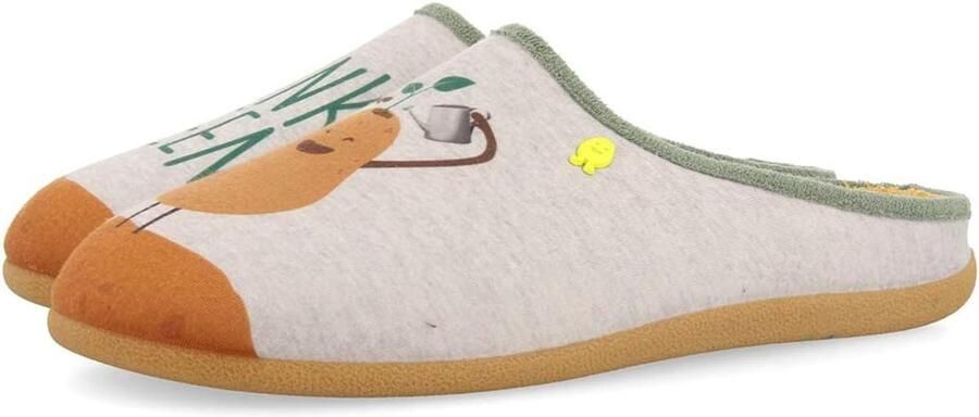 Comfortabele Heren Pantoffels met 'Think Green' Opdruk en Gerecyclede Binnenzool