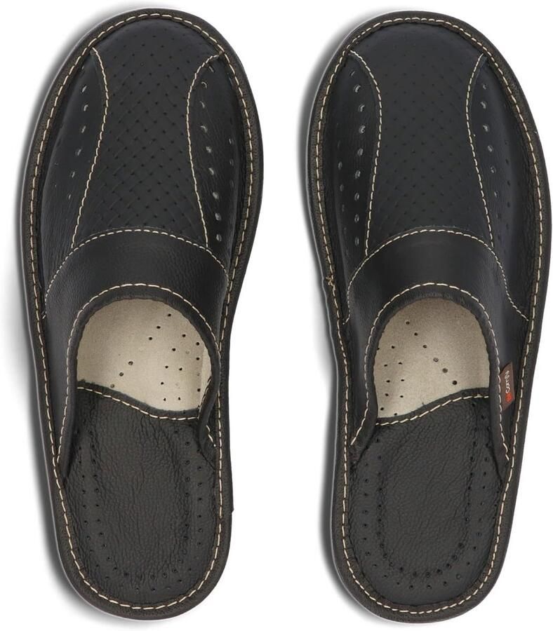 Comfortabele Heren Pantoffels van Echt Leer Kleuren en Maten