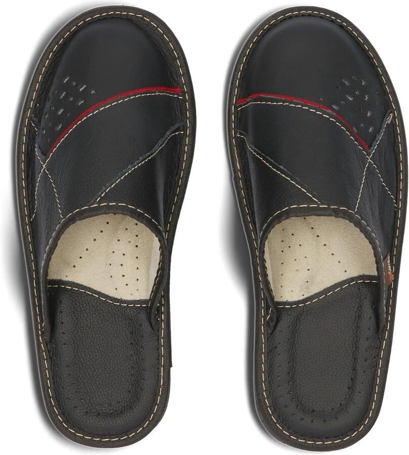 Comfortabele Heren Pantoffels van Echt Leer Kleuren