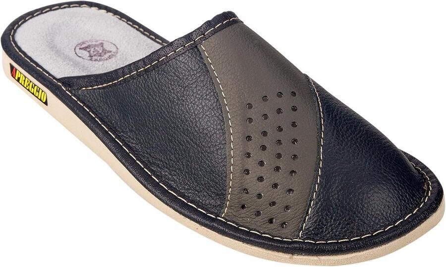 Comfortabele Heren Pantoffels van Echt Leer met Stevige Antislipzool