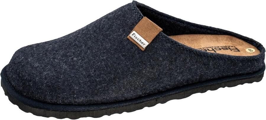 Comfortabele Heren Pantoffels van Gerecycled Vilt met Leren Voetbed